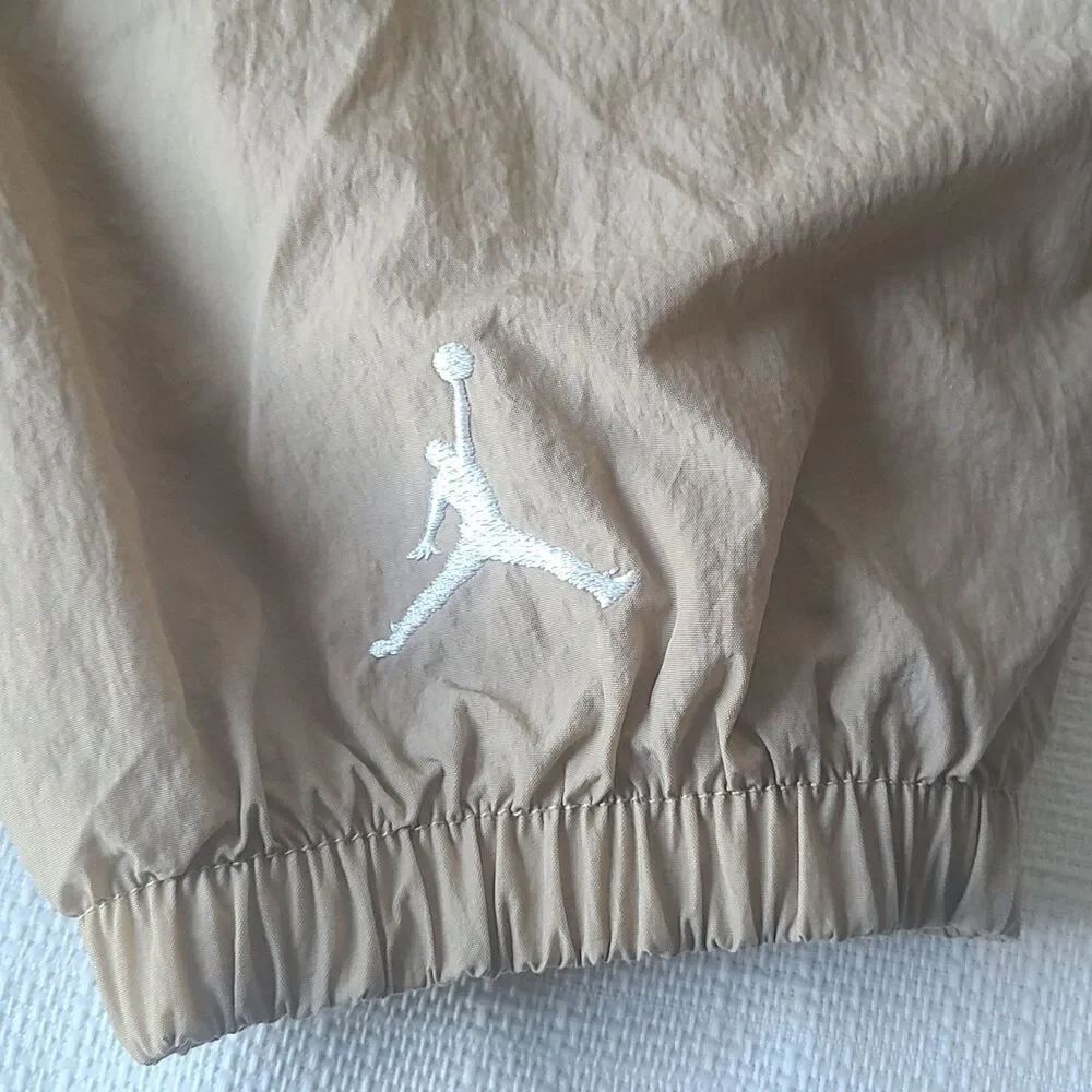 Nike Air Jordan 23 Coach Jacket Men's Large Tan Snap Button Mesh Lined NWT